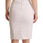 Elegant White Lace Trim Sleeveless Fitted Dress