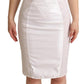 Elegant White Lace Trim Sleeveless Fitted Dress