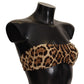 Leopard Elegance Bandeau Bikini Top