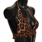 Chic Leopard Print Bikini Top