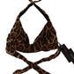 Chic Leopard Print Bikini Top