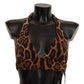 Chic Leopard Print Bikini Top