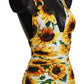 Chic Sunflower Print One Piece Bikini