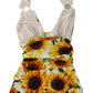 Chic Sunflower Print One Piece Bikini