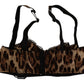 Elegant Leopard Silk Bra