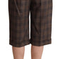 Checkered Wool Bermuda Shorts in Brown