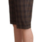 Checkered Wool Bermuda Shorts in Brown