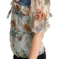 Chic Floral Silk Blouse with Ascot Collar