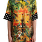 Tropical Silk Oversized Short-Sleeved Shirt