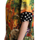 Tropical Silk Oversized Short-Sleeved Shirt