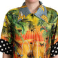 Tropical Silk Oversized Short-Sleeved Shirt
