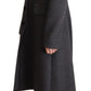 Elegant Gray Cashmere Trench Coat