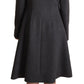 Elegant Gray Cashmere Trench Coat