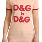 Chic Pink Crewneck Cotton Tee