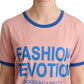 Chic Pink Fashion Devotion Crewneck Tee