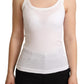 Elegant White Cotton Tank Top