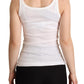 Elegant White Cotton Tank Top