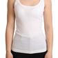 Chic White Cotton Blend Tank Top