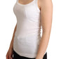 Chic White Cotton Blend Tank Top