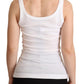 Chic White Cotton Blend Tank Top