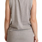 Chic Gray Sleeveless Logo Tank Top