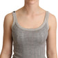 Chic Sleeveless Gray Tank Top