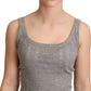 Elegant Sleeveless Gray Tank Top