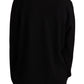 Elegant Black Cashmere-Wool Blend Sweater