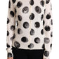 Elegant Polka Dot Silk Cardigan