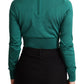 Elegant Turtleneck Silk Cropped Sweater