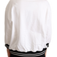 Elegant White Cotton Crewneck Pullover