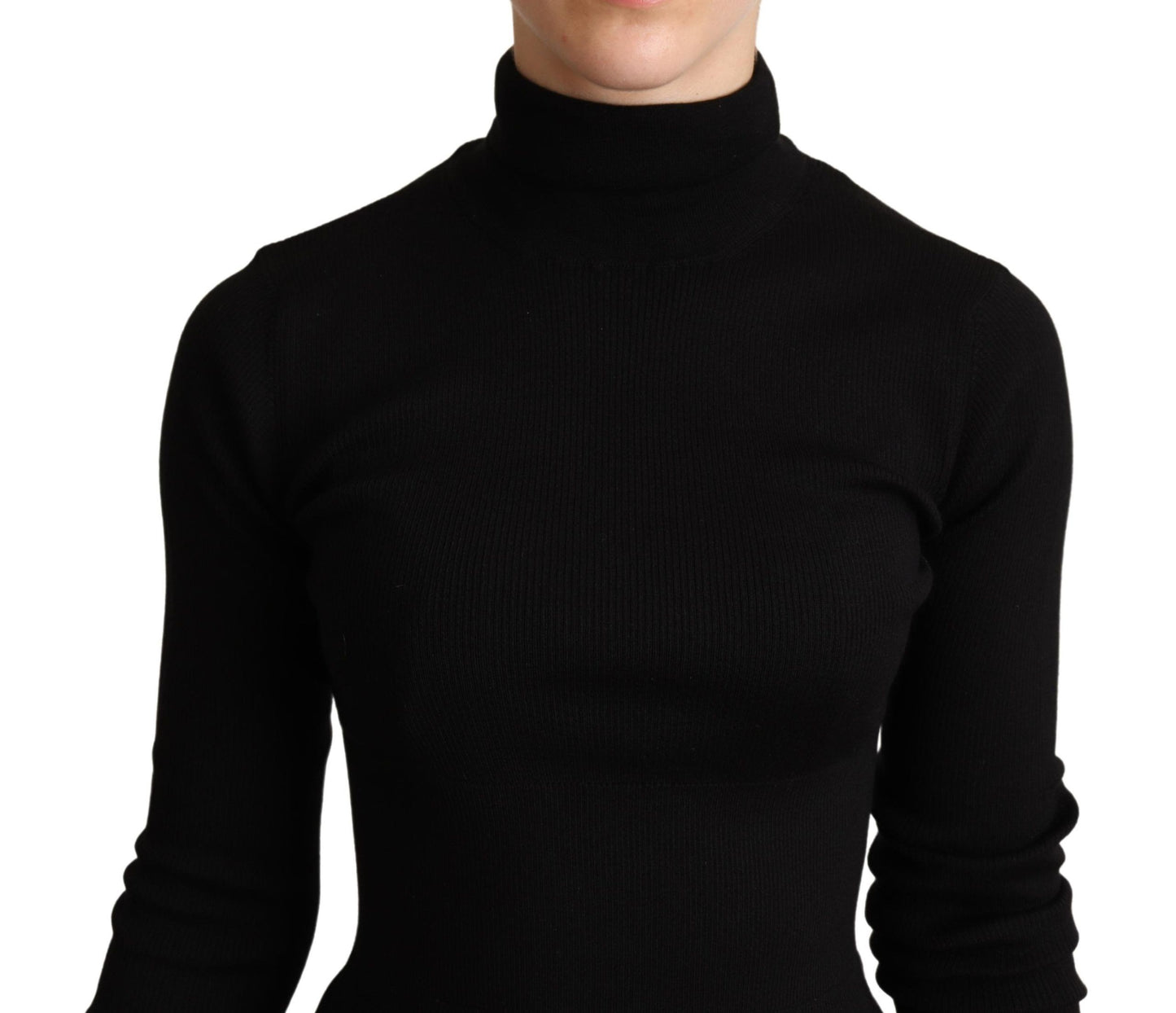 Elegant Textured Knit Cashmere Turtleneck Sweater