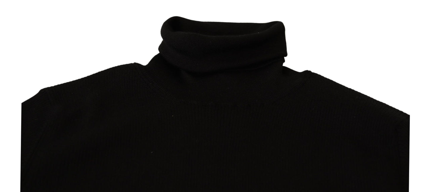 Elegant Textured Knit Cashmere Turtleneck Sweater