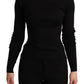 Elegant Textured Knit Cashmere Turtleneck Sweater