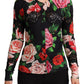 Elegant Floral Silk Blend Cardigan