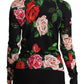 Elegant Floral Silk Blend Cardigan