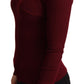 Elegant Bordeaux Turtle Neck Sweater