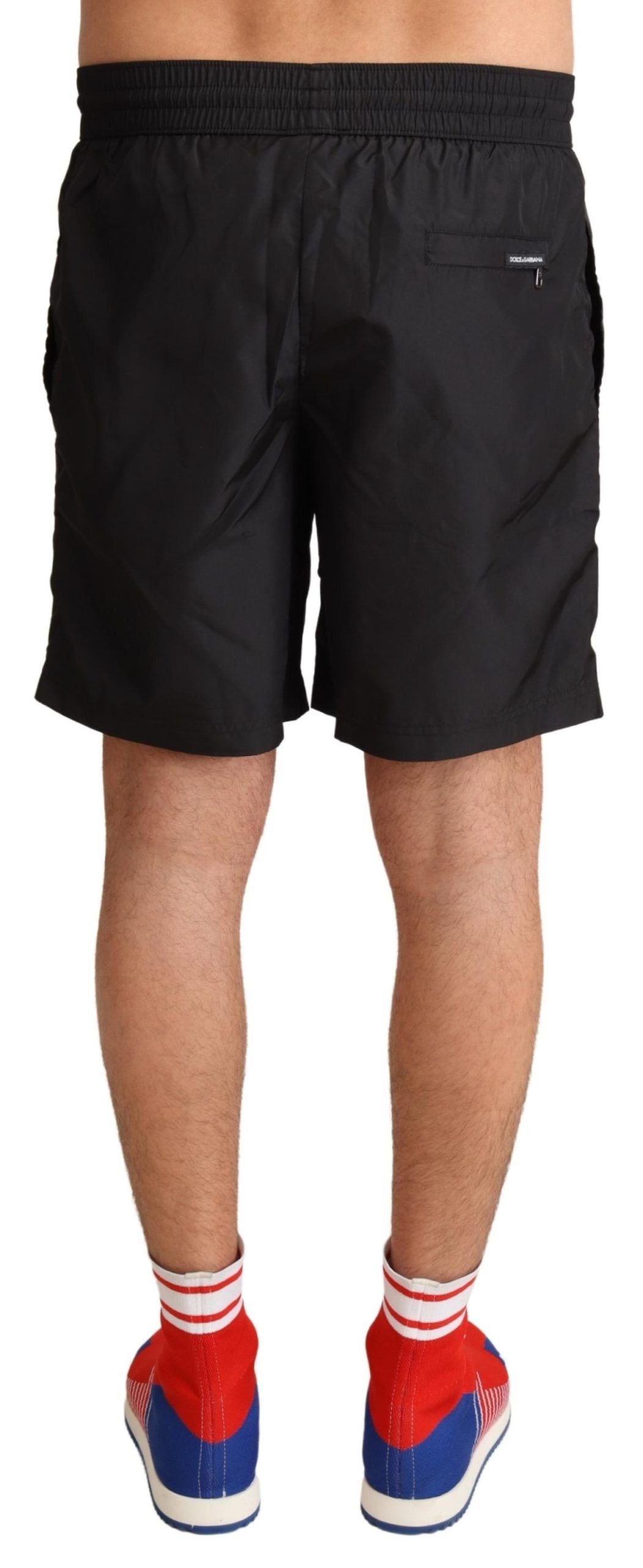 Elegant Crown Motive Swim Trunks