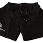 Elegant Crown Motive Swim Trunks