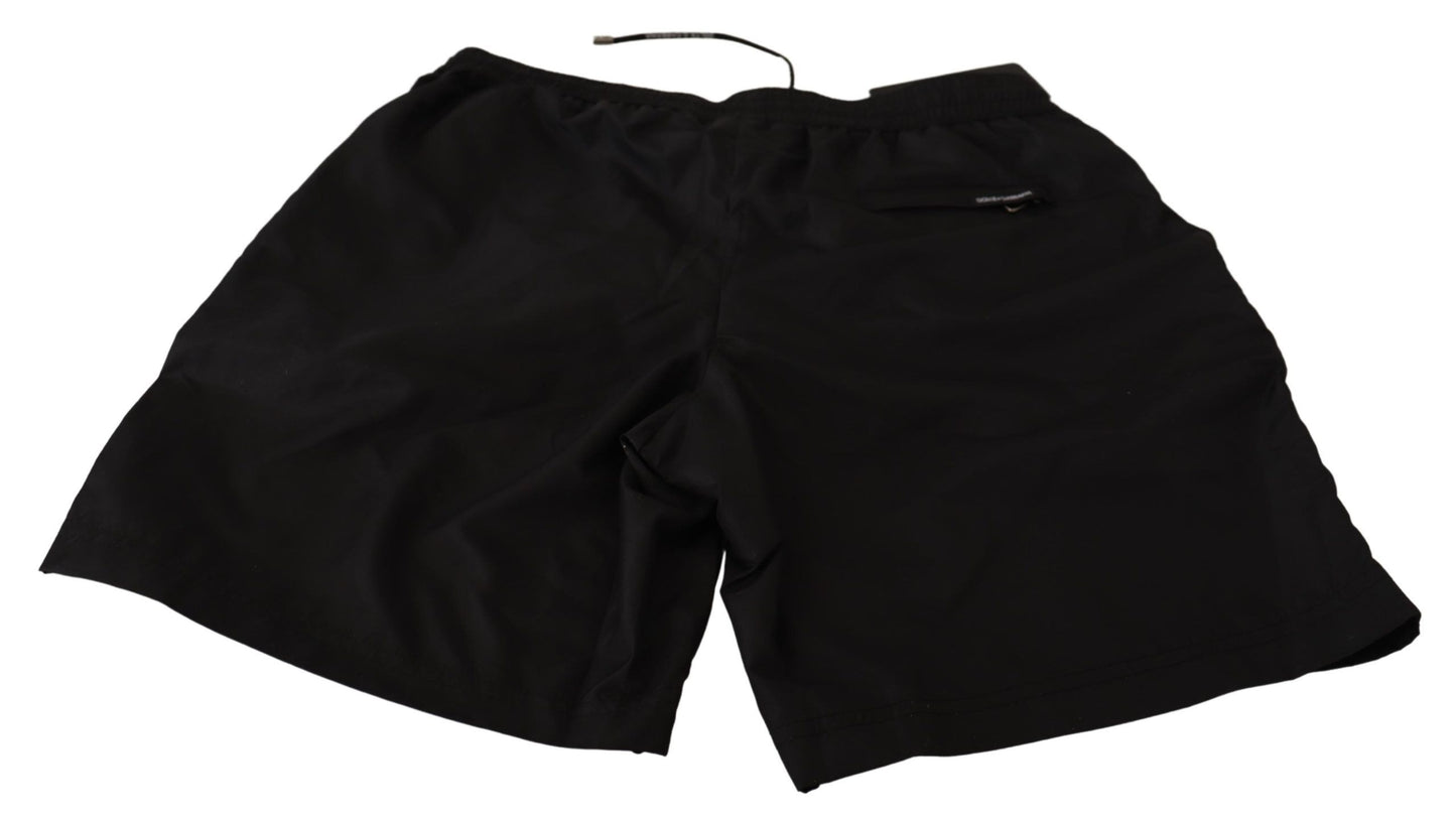 Elegant Crown Motive Swim Trunks