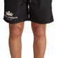 Elegant Crown Motive Swim Trunks