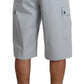 Elegant Light Blue Cargo Shorts