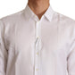 Elegant White Martini Slim Fit Dress Shirt