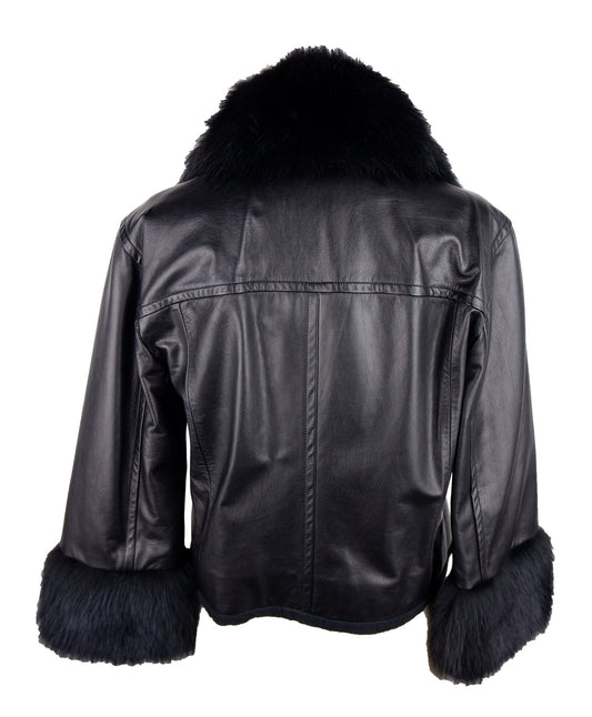 Black Lamb Leather Women Jacket