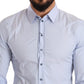 Elegant Light Blue Slim Fit Dress Shirt