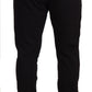 Elegant Black Sweatpants with Heart Patch