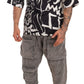 Elegant Gray Velvet Jogger Pants