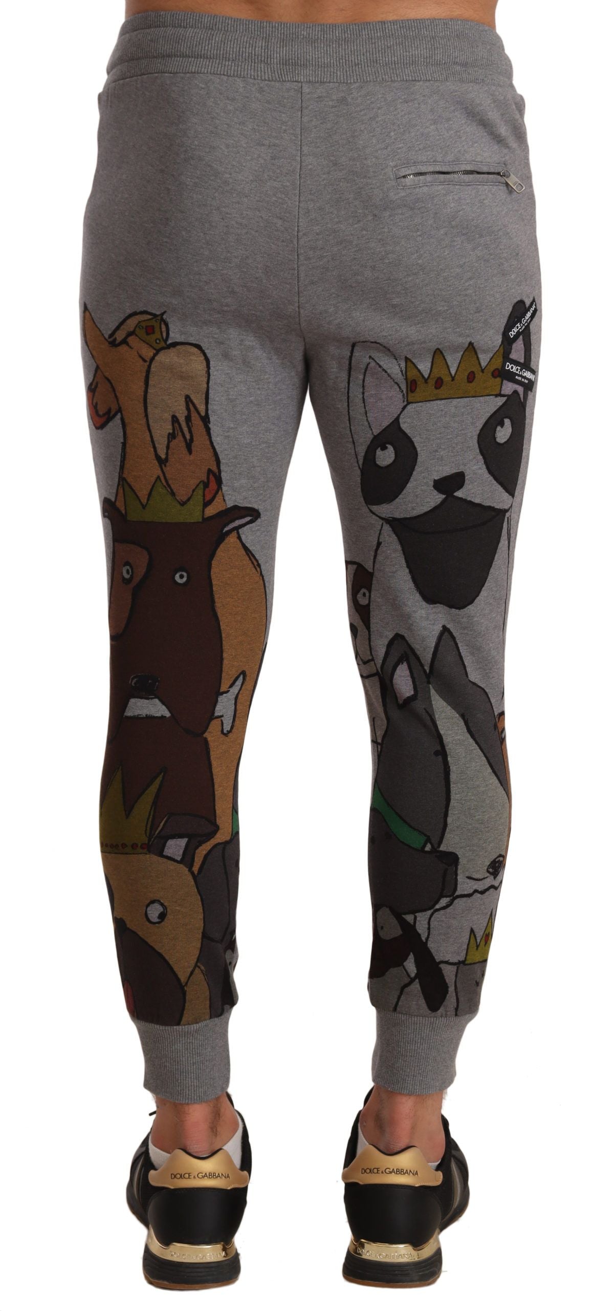 Elegant Canine Motif Sweatpants