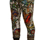 Elegant Multicolor Napoleone Print Sweatpants