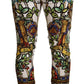 Elegant Multicolor Napoleone Print Sweatpants